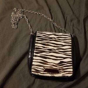 Zebra Print and Patent Leather Purse